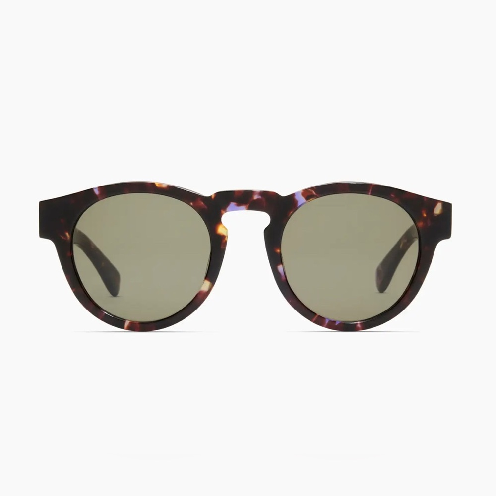 NWT Quince Tuscon Polarized Acetate Sunglasses Amethyst Tortoise w/ Grey Lenses